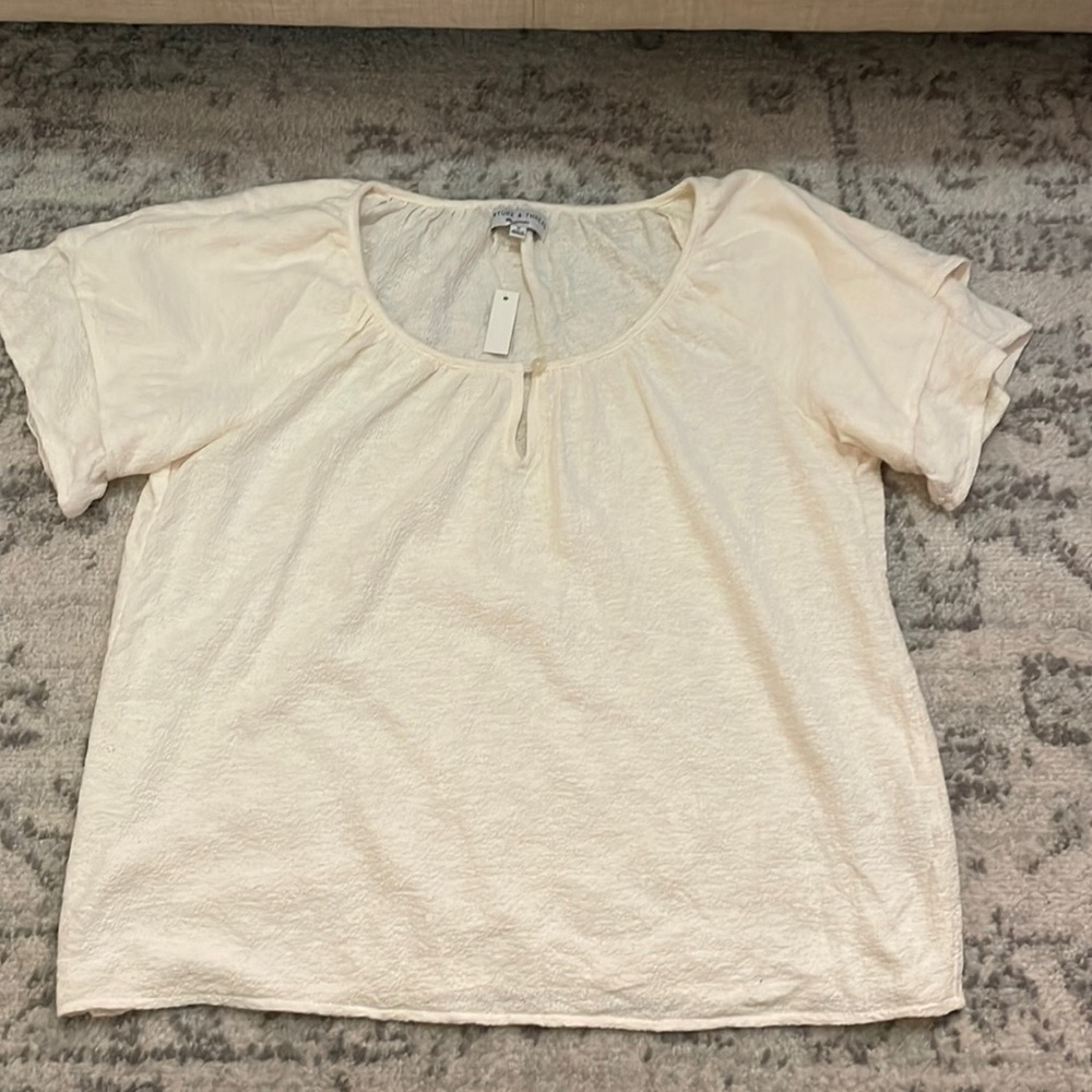 Madewell Short Sleeve Blouse Texture and Thread